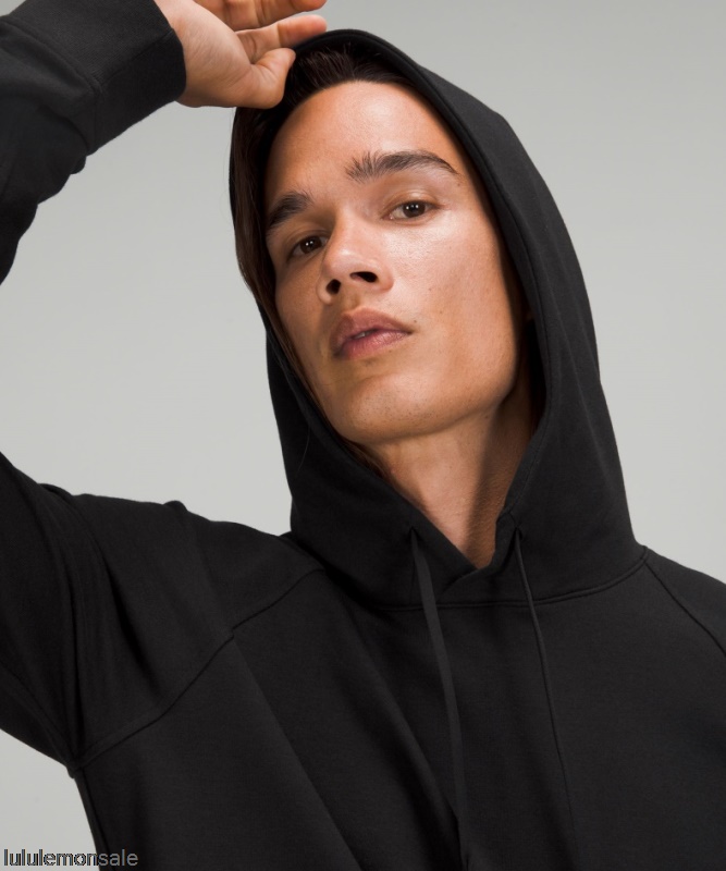 Lululemon Verkauf DELULU632 | Schwarzer Stadtsweat-pullover-hoodie Aus Französischem Terry